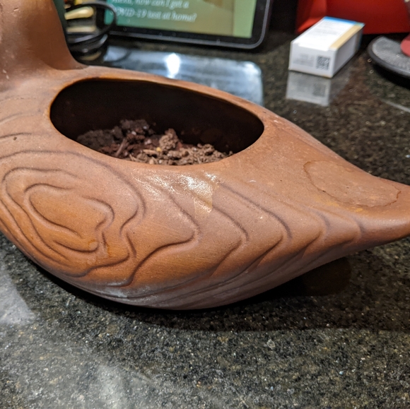 Vintage pet duck planter, pottery. Pets - Picture 6 of 7